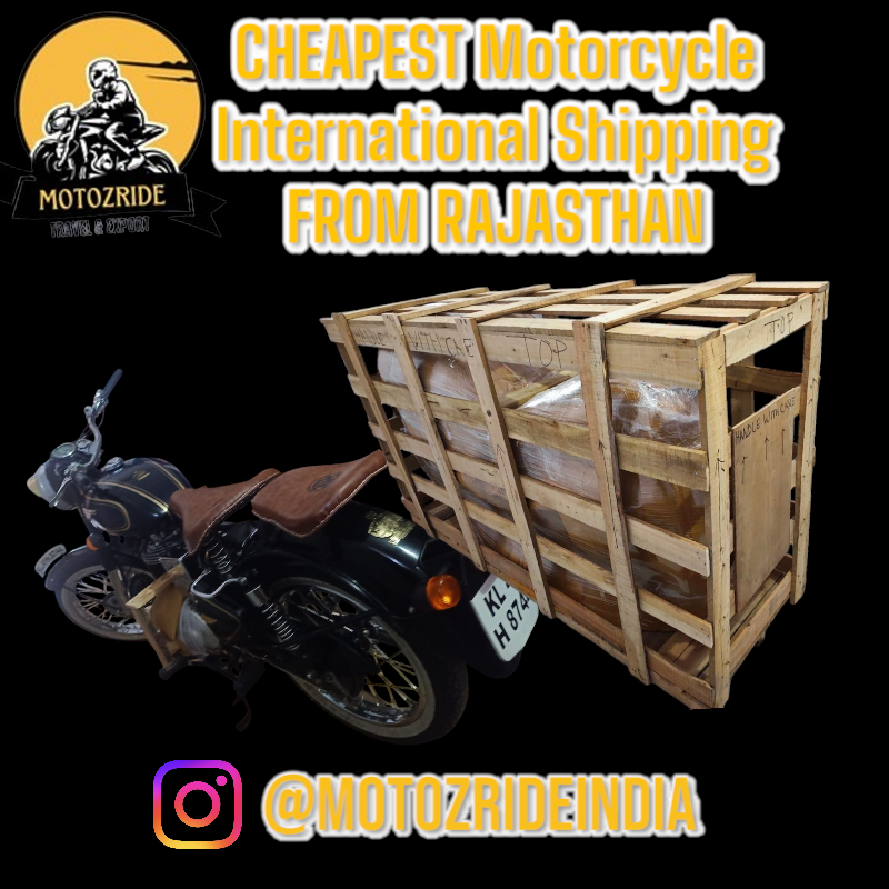 Cheapest motorcycle international shipping from Rajasthan, India