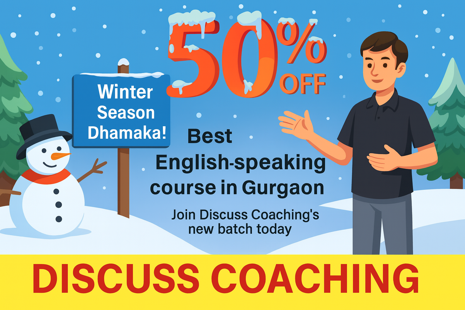 Best english speaking institute in gurgoan | 81-8400-8500 |Discuss Coaching
