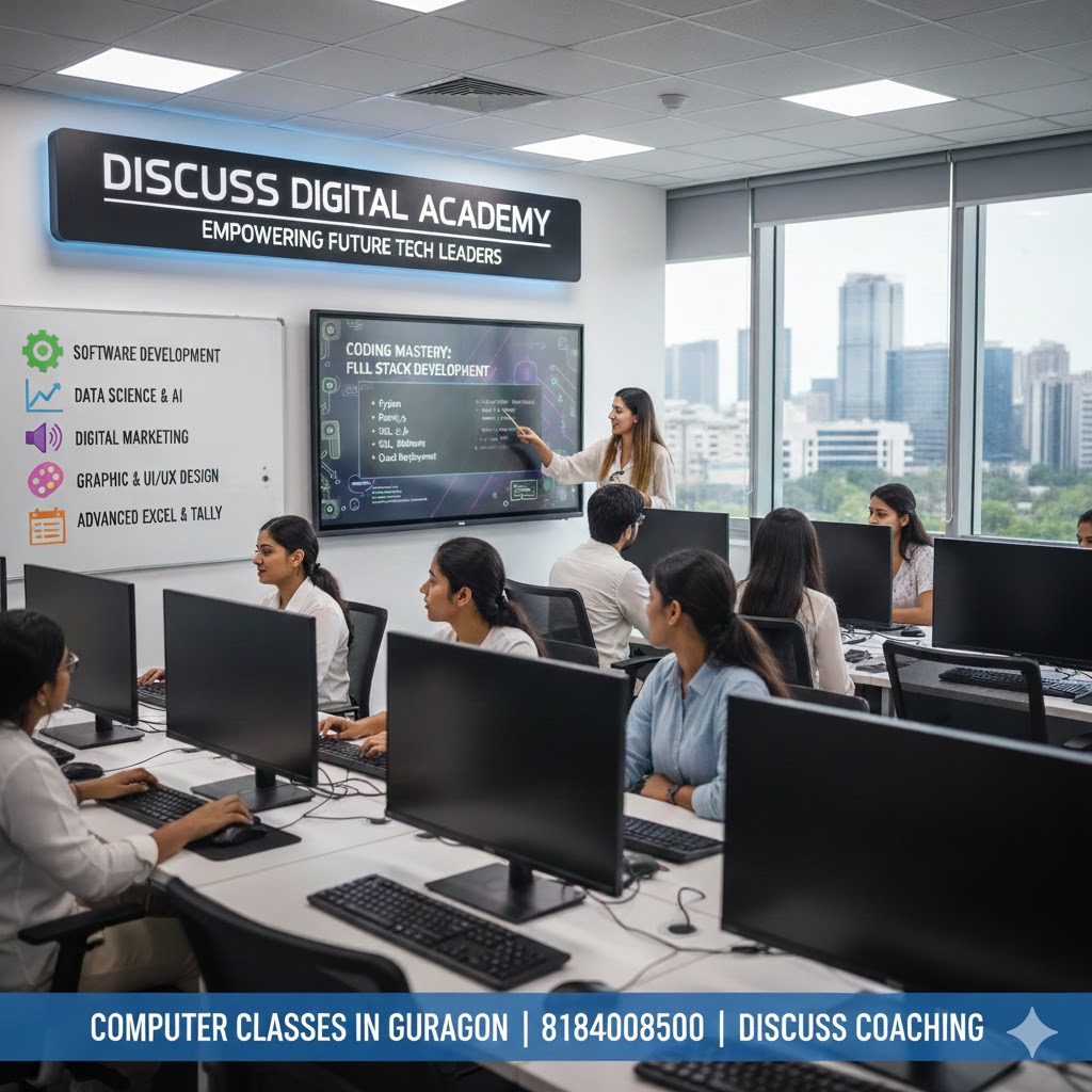 Computer Classeas In Gurgaon Near Me  |8184008500 | Discuss coaching