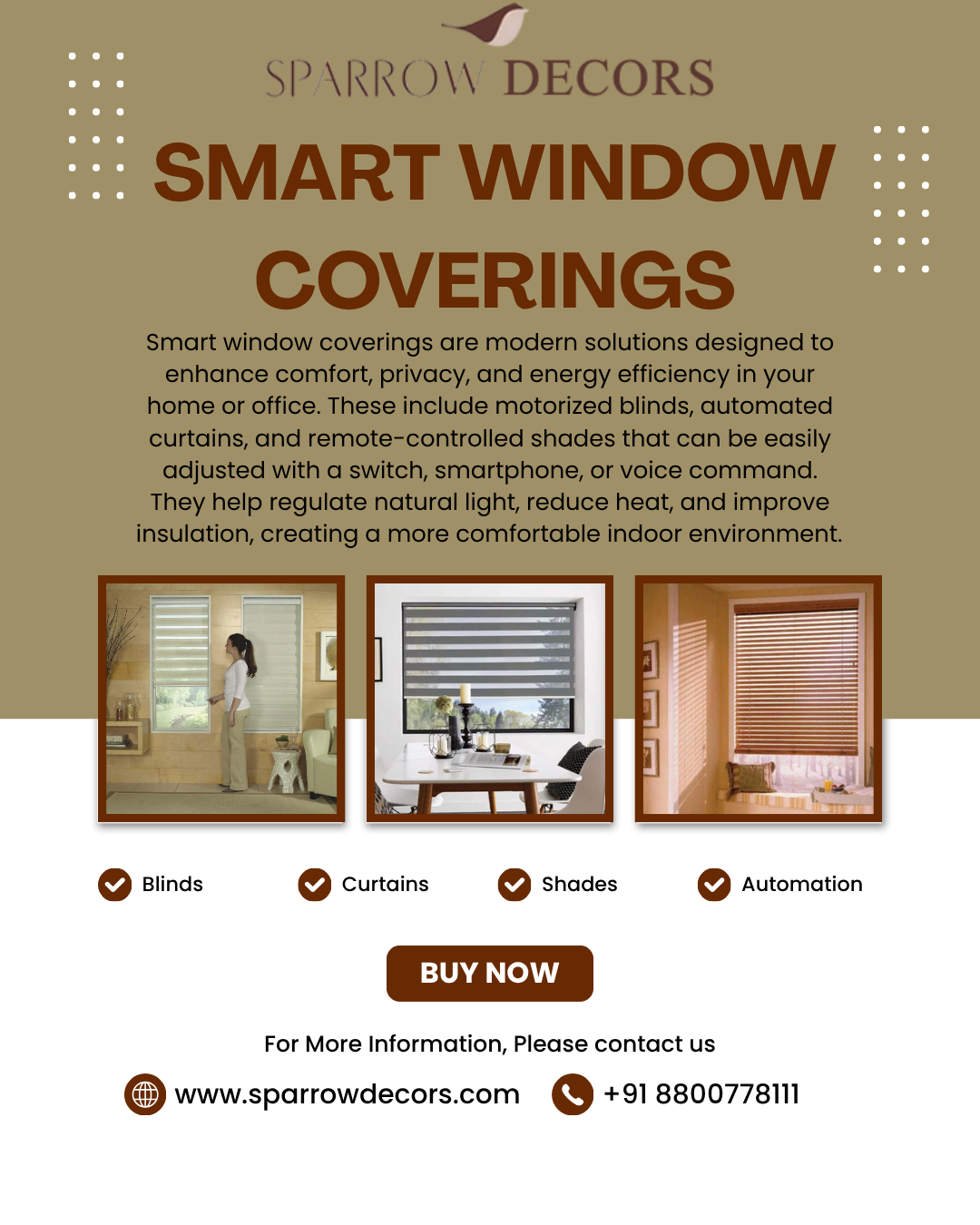 Sparrow Decors is a leading name in premium home decor solutions