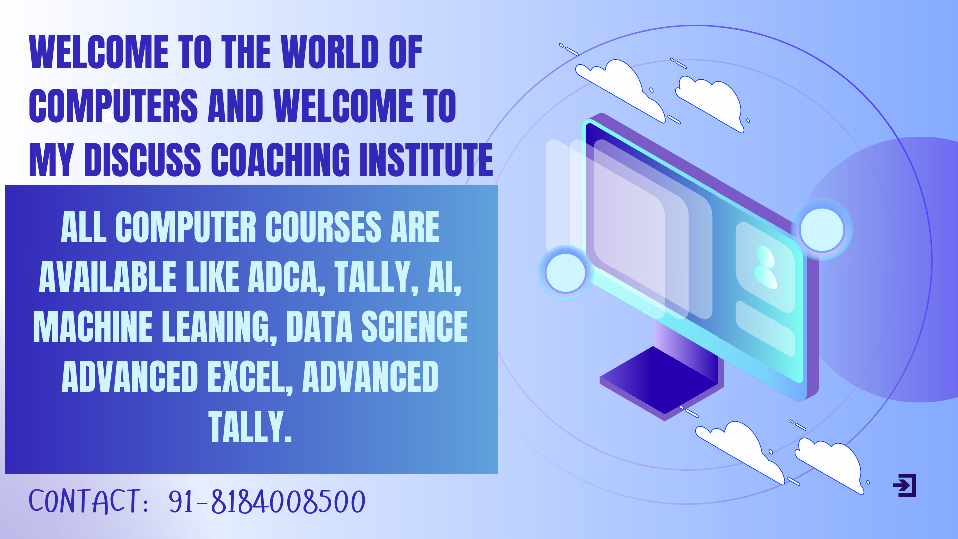 Best Computer Classes In Gurgaon | Discuss Coaching | 81-8400-8500