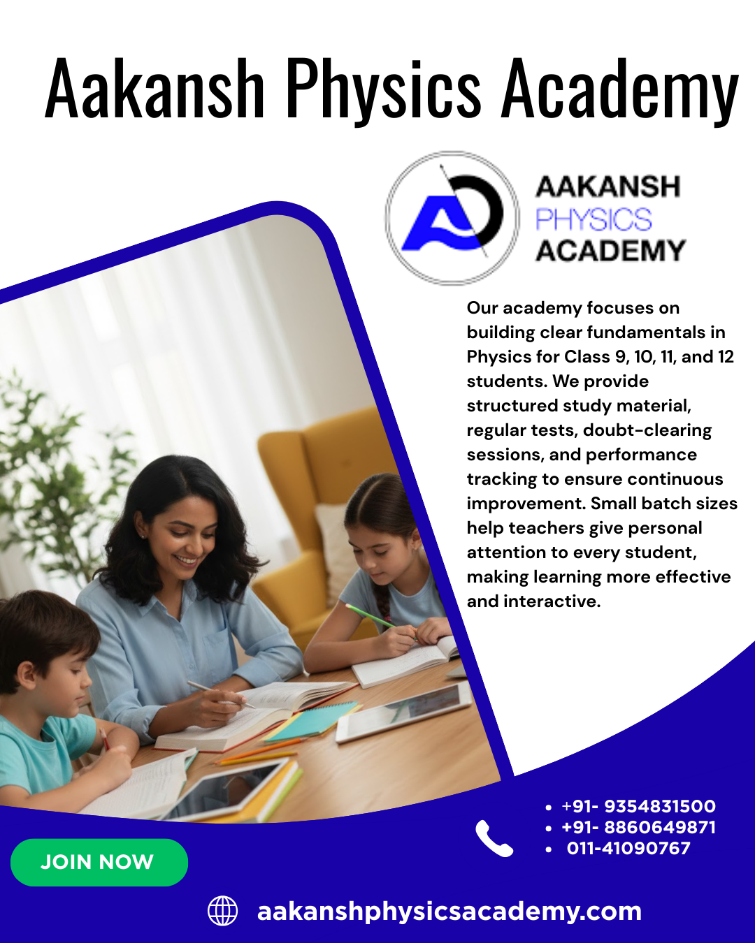 Aakansh Physics Academy best Physics classes in Dwarka