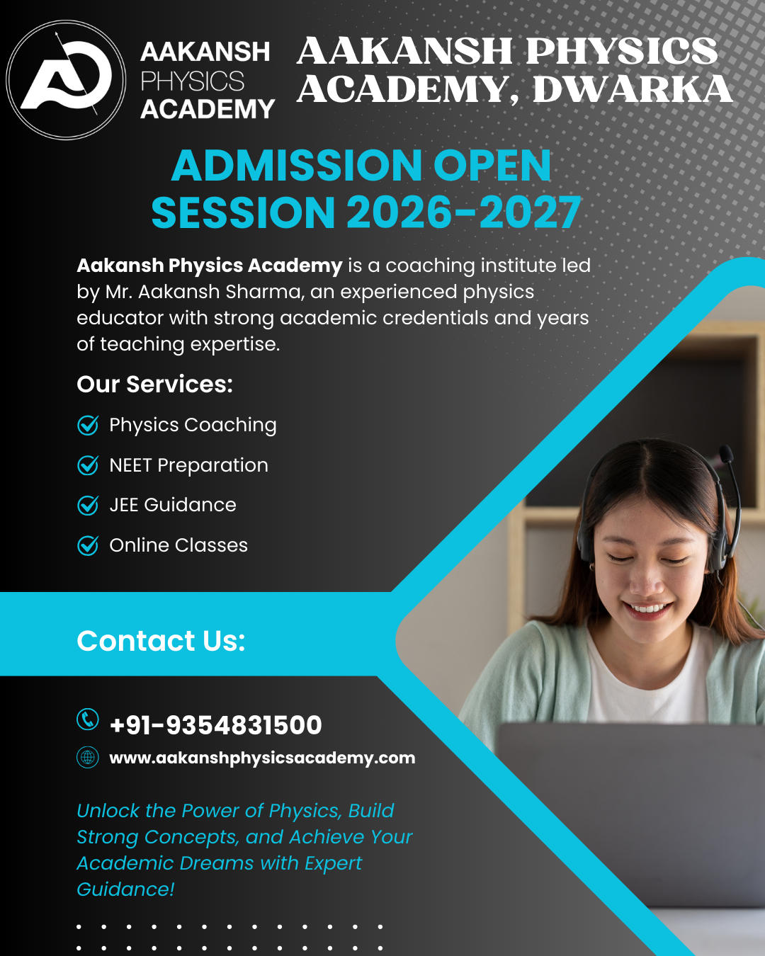 Aakansh Physics Academy is the Physics Tutors in Dwarka