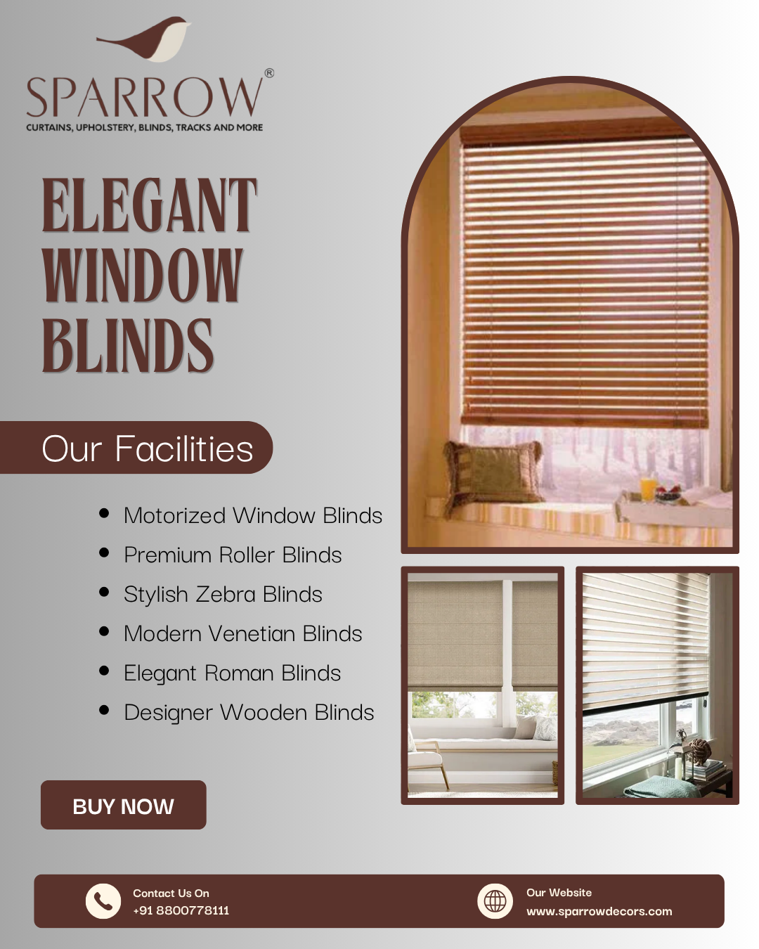 Sparrow Decor Elegant Window Blinds